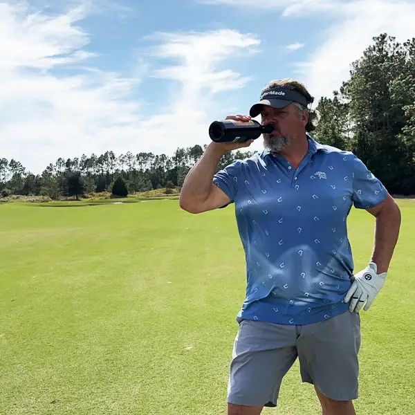 Jason Golfing and enjoying wine